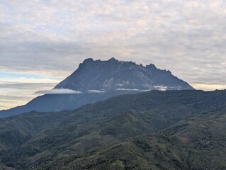 mountain landscape with clouds