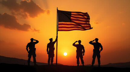American flag, 4th of July celebration concept, patriotic mood, Ai created image