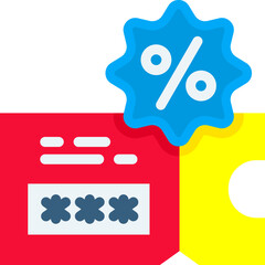 Promo Code flat color icon