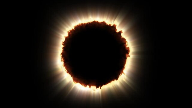 Animation of a round energy core or demon core emitting gamma ray radiation with amazing colorful light. energy core that emits light radiation
