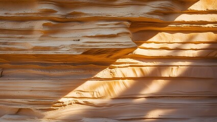 Sun-Kissed Stone Layers Showing Geological Time in Earth’s Surface Texture