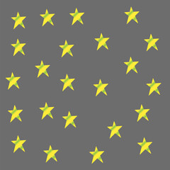 A pattern of yellow stars with green gradients evenly spaced on a dark gray background