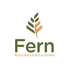 Minimalist Style Fern Leaf Logo Icon for Company Brand Identity