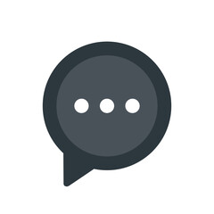 Minimalist Rounded Chat Bubble Icon Vector