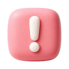Obraz premium Pink Exclamation Mark 3D Render