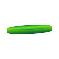 3D Green Elliptical Ring