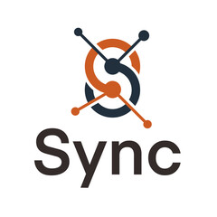 Minimalist Flat Style Interconnected Letter S Symbol Network Technology Logo