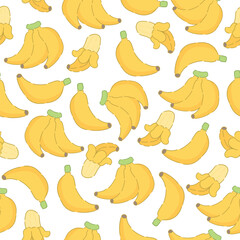 Cute Banana Clipart. cute banana seamless pattern