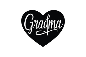 Grandma heart design mothers day gift idea