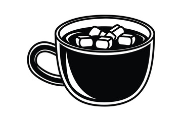 Hot chocolate mug marshmallows winter drink cozy warm beverage