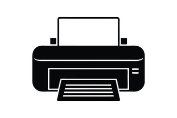 Black inkjet printer icon office supplies device technology
