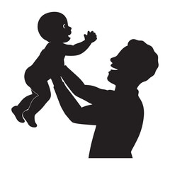Vector Silhouette of Dad Lifting Baby – Parenting and Love Symbol
father-baby-silhouette-love-vector.eps
