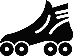 Single Rollerblade Silhouette Vector Illustration