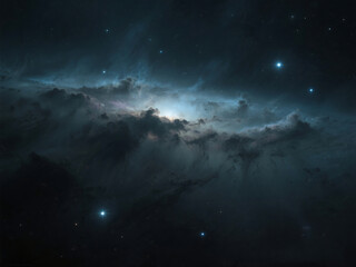 Shadow of Stars – Dark Nebula Rising from the Cosmic Abyss