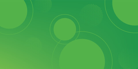 Green abstract background with geometric shapes gradient color for presentation design.
