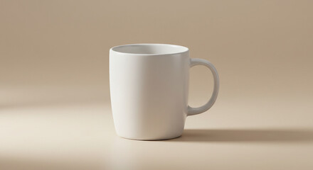 Obraz premium white cup on white background