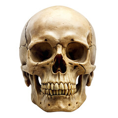 Obraz premium human skull isolated on white background. PNG Transparent file type with high definition quality And vibrant color grading Available.