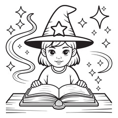 Halloween Witch Coloring Pages for Kids