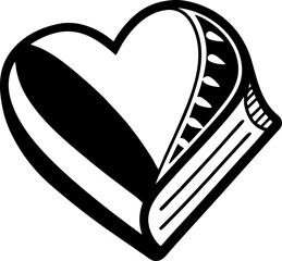 heart with ribbon vector icon 