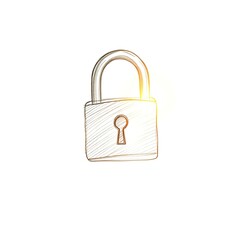 Naklejka premium padlock and key