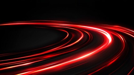 Fototapeta premium Radiant trajectories of light forming dynamic shapes on a dark backdrop