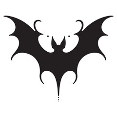 Bat Silhouette Vector for Halloween