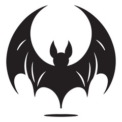 Bat Silhouette Vector for Halloween