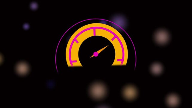 Speedometer icon, high performance racing increase and decrease animation. car dashboard concept.