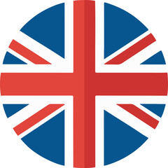 Obraz premium uk flag round , united kingdom flag circular icon