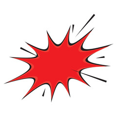 Abstract Comic background with blank speech bubble. Comic burst, bursting star, starburst speech bubbles. Vector illustration.