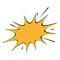 Abstract Comic background with blank speech bubble. Comic burst, bursting star, starburst speech bubbles. Vector illustration.