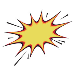 Abstract Comic background with blank speech bubble. Comic burst, bursting star, starburst speech bubbles. Vector illustration.