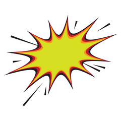 Abstract Comic background with blank speech bubble. Comic burst, bursting star, starburst speech bubbles. Vector illustration.