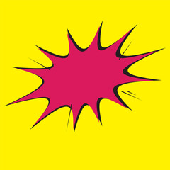 Abstract Comic background with blank speech bubble. Comic burst, bursting star, starburst speech bubbles. Vector illustration.