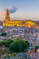 Toledo city skyline, cityscape of  Spain