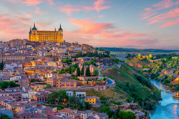 Toledo city skyline, cityscape of  Spain