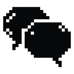 Obraz premium Pixelated fish duo facing each other, built from grayscale squares. Retro-inspired vector clipart is perfect for indie games, prints, 8-bit art lovers, logo concepts, or web icons.