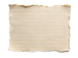 old sheet of paper isolated on white background. PNG Transparent file type with high definition quality And vibrant color grading Available.