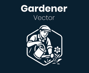 Gardener Nature Organic Leaf Design Vector Illustration 