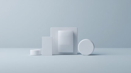 collection of minimalistic sensors arranged neatly against simple background creating clean lines and serene composition