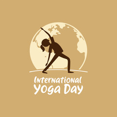 international yoga day logo design vector 