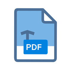 PDF Educational Material Icon – Digital Learning and Document Symbol