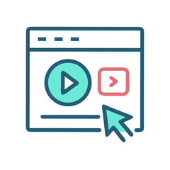 Play Button Tutorial Icon – Video Guide and Learning Symbol