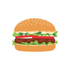 hamburger vector illustration on white background