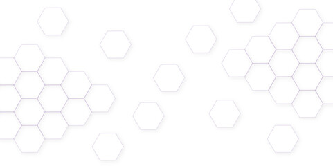 Abstract White Hexagonal Background. Luxury White Pattern. Futuristic abstract honeycomb technology white background. Geometric mesh cell texture