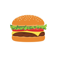hamburger vector illustration on white background