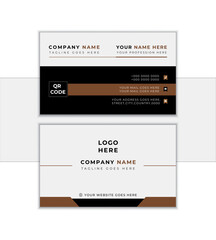 modern black,maroon & white color business card design with editable vector template
