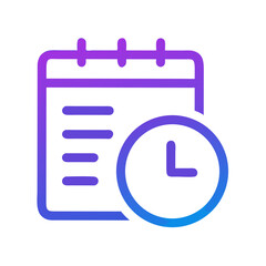 Fototapeta premium Time Log Entry Icon – Work Tracking and Activity Recording Symbol