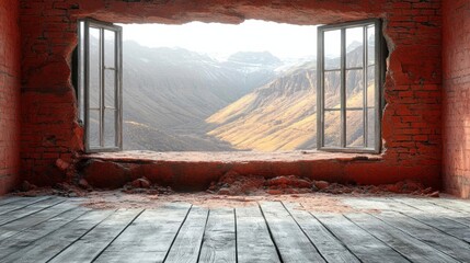 Mountain View from Ruined Room
