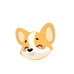 Cute Welsh Corgi Dog Puppy Icon. Kawaii Funny Cartoon Character. Domestic Adorable Fluffy Mascot Doodle Art. Nursery Print or baby Shower Decoration Card Invitation Design Element. 